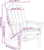 vidaXL Adirondack-Stuhl Hellgrau 82 x 74 x 92 cm HDPE Produktbild-Vorschau 8