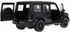 A black Mercedes-Benz G63 AMG toy car with its doors open, shown from a rear-side angle on a white background. Náhľad obrázku produktu