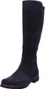 A single navy blue suede boot is shown against a white background. Produktbild-Vorschau