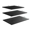 Three black shower trays of different sizes are shown from a slightly elevated angle against a white background. Náhľad obrázku produktu