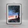 Gerahmtes Poster - Schwarzer Rahmen - Himmel Mond Liebhaber Produktbild-Vorschau 5