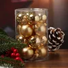 Christbaumkugel - Glas - D: 3,5cm - glänzend und matt - gold - 16er Set Produktbild-Vorschau
