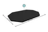 A diagram showing the dimensions of an oval black cover. Podgląd zdjęcia produktu