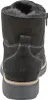 The back view of a black leather boot with fur lining. Anteprima dell’immagine prodotto
