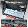A computer case with a focus on its bottom fan configuration and a cut-out design for enhanced air intake. Voir les images du produit