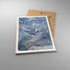 Gerahmtes Poster - Rahmen in heller Eiche - Gold Blau Farbe Produktbild-Vorschau 3