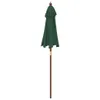 vidaXL Sonnenschirm mit Holzmast Grün 196x231 cm Produktbild-Vorschau 5