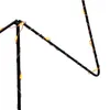Close-up of a black metal garden stake with small, warm-toned LED lights wrapped around it. Produktbild-Vorschau