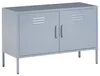 BELIANI Metallschrank Grau Stahl 100 x 40 x 65 cm Sideboard Produktbild-Vorschau 1