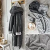 CalmyLIFE Bademantel Damen flauschig Morgenmantel - mit Produktbild-Vorschau 5