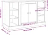 vidaXL Příborník bílý 100x35,5x60 cm výrobek z odvozeného Náhled obrázku produktu 8