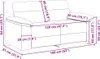 Diagram showing dimensions of a sofa. Voir les images du produit