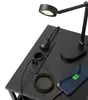 Relaxdays odkládací stolek s LED osvětlením, zásuvkami, USB Náhled obrázku produktu 4