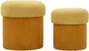 Aspen Ensemble de puffs avec rangement moutarde 2 pièces Voir les images du produit 1