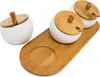 Relaxdays Gewürzhalter JIAO, Keramik/Bambus, Produktbild-Vorschau 7