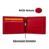 Damen Portemonnaie Echtleder Rot kompakt RFID‑Schutz, 6 Produktbild-Vorschau 3