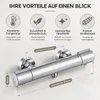 Bateria prysznicowa z termostatem Chromowana bateria Podgląd zdjęcia produktu 7