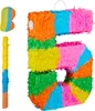 Relaxdays Pinata Zahl 5, Regenbogenpinata Geburtstag, HBT: Produktbild-Vorschau 1