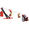 A construction toy set depicting a cable car system with a figure inside one of the cars. Náhled obrázku produktu