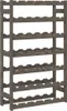A tall, multi-tiered wooden wine rack. Voir les images du produit
