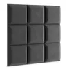 A wall panel with a grid of nine square upholstered sections, presented in a studio shot against a white background. Anteprima dell’immagine prodotto