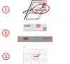 Instructional images showing how to identify the size of a skylight accessory. Produktbild-Vorschau