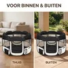 IvoQ Opvouwbare Puppyren met Dak – 114 x 114 x 58 cm – Productafbeelding-voorbeeld 6