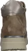 The back view of a taupe bootie with a platform sole. Produktbild-Vorschau