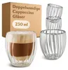 Cosumy Doppelwandige Cappuccino Gläser 230ml Produktbild-Vorschau 1