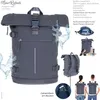 Rucksack Herren Roll Top Kurierrucksack Laptoprucksack New Produktbild-Vorschau 7
