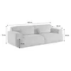 sweeek - 3-Sitzer-Sofa mit Cordbezug - Creme Produktbild-Vorschau 2
