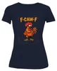 F-CAW-F Lustiger Hahn Gockel Bauernhof Spruch Vintage Retro Produktbild-Vorschau 2