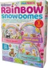The image shows the packaging for a "Glitter Rainbow Snow Domes" craft kit for children. Produktbild-Vorschau