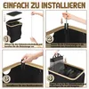Collage of four images showing the steps to assemble a laundry basket. Voir les images du produit
