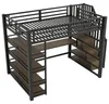 Metaal hoogslaper 140x200 cm met trap en opbergruimte, Productafbeelding-voorbeeld 10