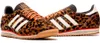A pair of Adidas SL 72 OG sneakers with a leopard print pattern. Podgląd zdjęcia produktu
