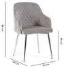 Lot de 2 chaises rembourrées TESSA en velours avec Voir les images du produit 4