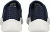 The back view of two navy blue Skechers sneakers with white soles, presented side-by-side on a white background. Anteprima dell’immagine prodotto