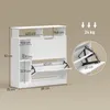 HOMCOM Schuhschrank mit 2 Klappen Schmal Schuhkipper mit Produktbild-Vorschau 3