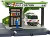 A toy bus station playset with a toy bus and a toy figure. Náhľad obrázku produktu