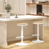 2 tabourets de bar | Couleur : bois et blanc | Dimensions : Voir les images du produit 9