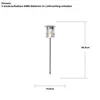 A solar-powered path light with dimensions indicated. Produktbild-Vorschau