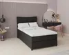 Boxspringbett, 120cm x 200cm, Grau, mit Bettkasten, Produktbild-Vorschau 1