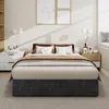 Sweiko Modern minimalist bed frame, 140x200CM, gray, Dutch Produktbild-Vorschau 1