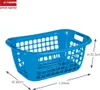 Sunware Wäschekorb Basic 48L blau 55 x 38 x 23 cm Produktbild-Vorschau 2