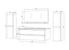Doppelwaschtisch Keramik Badmöbel Set 120 cm Weiß Produktbild-Vorschau 6