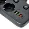 Rallonge multiprise KOBI LINEA PRO Noir 2 compartiments Voir les images du produit 2
