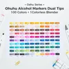 Ohuhu Alkohol Marker 100 Keil & Fein Kunstset für Zeichnen Produktbild-Vorschau 5