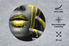 MuchoWow® Mauspad Mousepad Lippen - Gelb - Schwarz 30x30 cm Produktbild-Vorschau 2