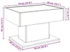 vidaXL LED konferenční stolek bílý 70x50x45 cm materiál na Náhled obrázku produktu 8